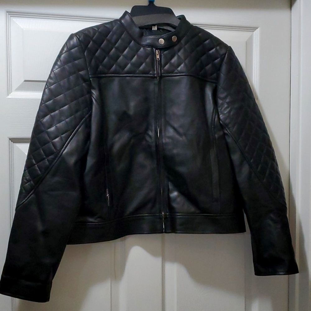 Black Quilted Moto Jacket